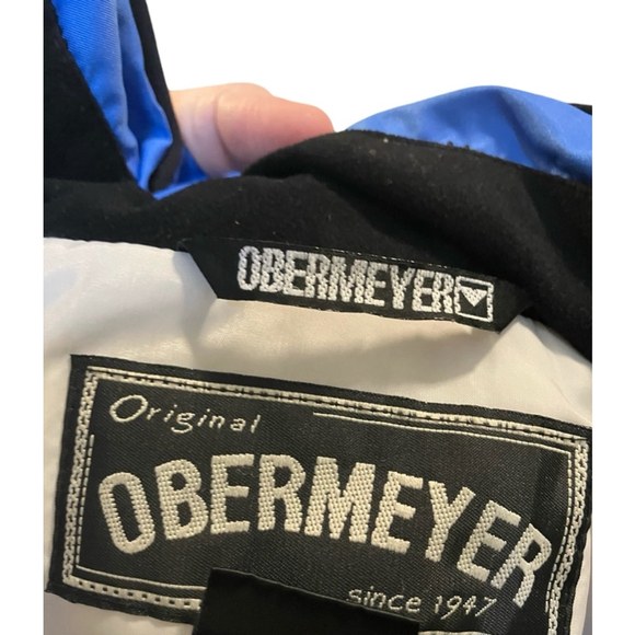 Obermeyer Ski Suit Cobalt Blue Black Belt Under Arm Vent Leg Zipper Pockets 10 - Picture 7 of 16